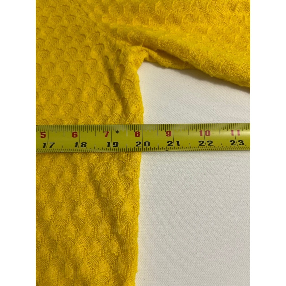 Merona Yellow Textured Knit Cardigan, V-Neck Button Front, Size XXL - Picture 7 of 7